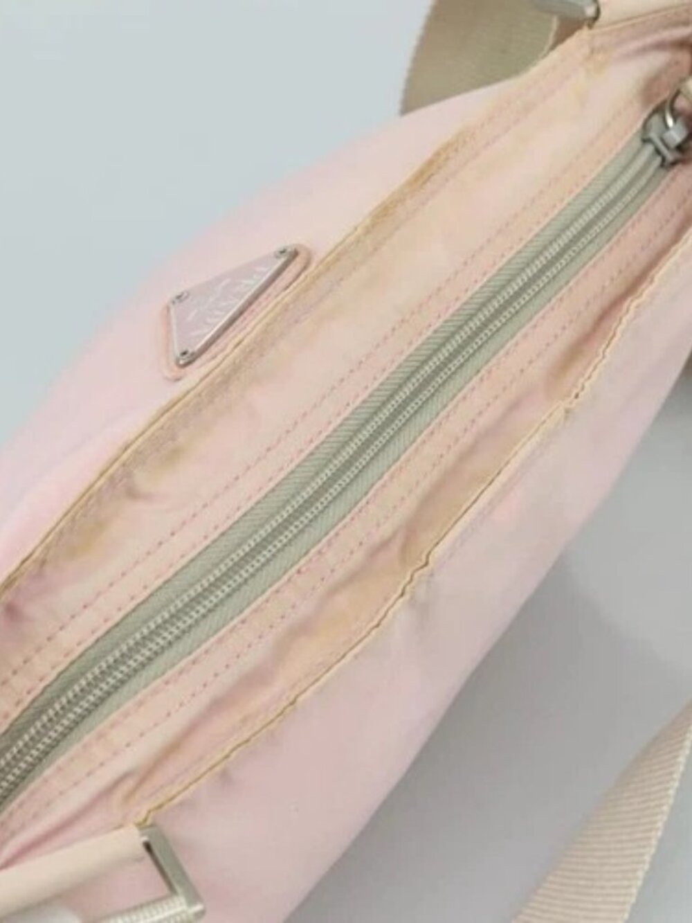 PRADA Shoulder Bag Nylon Pink Silver Auth ki5274 - Picture 6 of 16